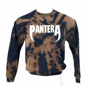 PANTERA Heavy Metal Rock Band Acid Washed Pullover Crewneck Sweatshirt Punk Rap